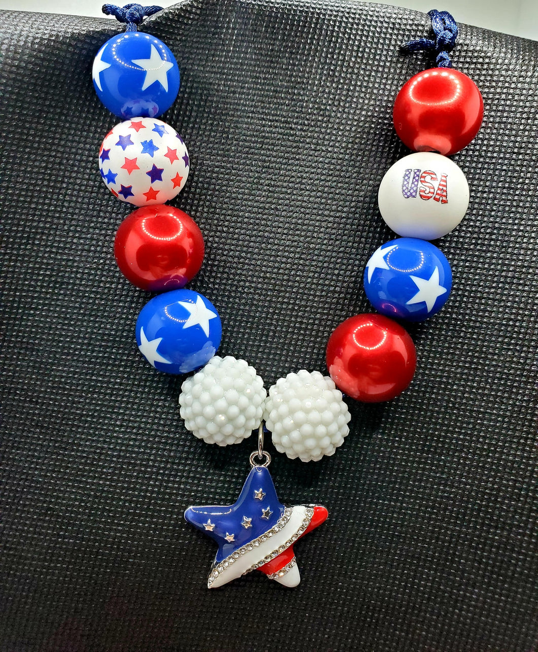 Red, white, blue with star pendant